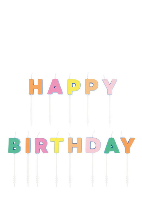13ct Happy Birthday Letter Candles