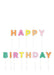 13ct Happy Birthday Letter Candles