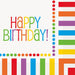 16ct Happy Birthday Lunch Napkins Rainbow Edge