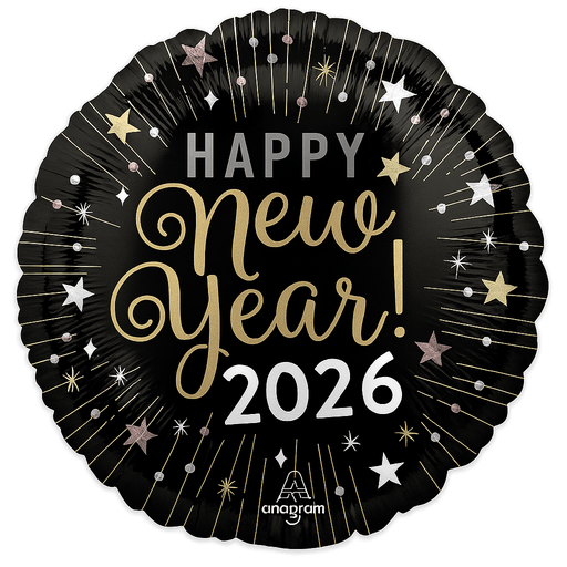Happy New Year 2026 Celebration Mylar 18" | 1ct - Zurchers