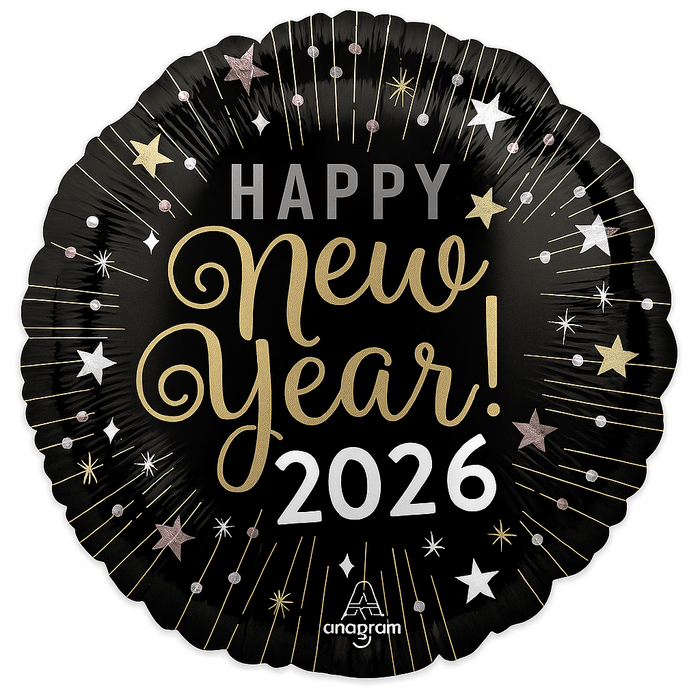 Happy New Year 2026 Celebration Mylar 18" | 1ct - Zurchers