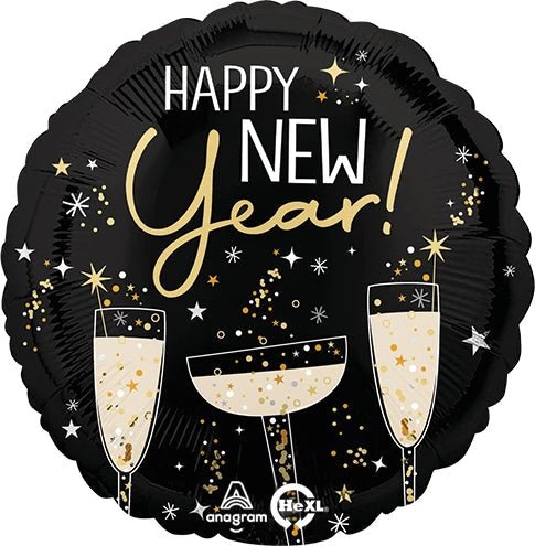Happy New Year Bubbly Mylar Balloon 18" | 1ct - Zurchers