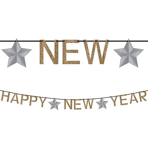 Happy New Year Glitter Banner | 1ct - Zurchers
