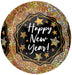 Happy New Year Gold Sparkle Orbz Mylar Balloon 16" | 1ct - Zurchers