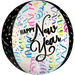 HAPPY NEW YEAR SATIN CONFETTI CHEER ORBZ 16" | 1CT - Zurchers