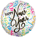 Happy New Year Satin Confetti Mylar 18" | 1ct - Zurchers