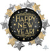 Happy New Year Satin Stars Supershape Mylar 30" | 1ct - Zurchers