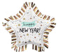 Happy New Year Star Fringe Border Supershape Mylar 28" | 1ct - Zurchers