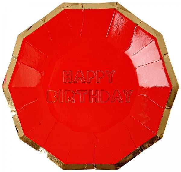 Happy Birthday Assorted Paper Dessert Plates, 7'' | 8 ct - Zurchers
