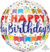 Happy Birthday Banner Bash Orbz Balloon 15" | 1ct - Zurchers