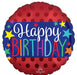 Happy Birthday Banner Satin Mylar Balloon, 18" | 1 ct - Zurchers