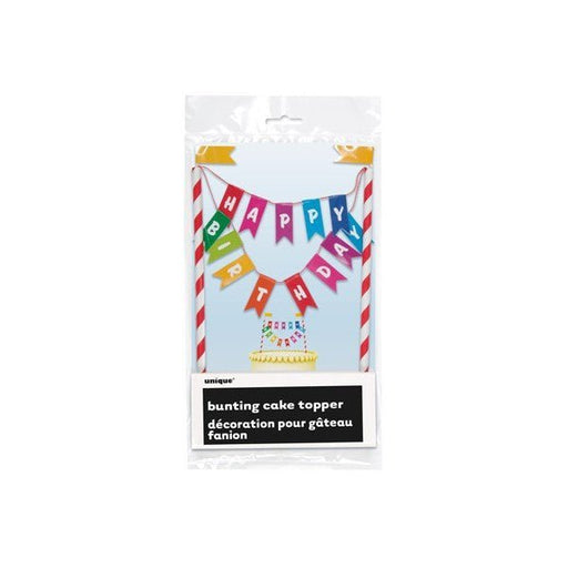 Happy Birthday Bunting Cake Topper | 1 ct - Zurchers