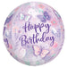 Happy Birthday Butterfly Flutters Orbz Balloon 15" | 1ct - Zurchers