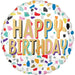 Happy Birthday Confetti Foil Balloon 18" | 1ct - Zurchers