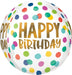 Happy Birthday Dots Orbz Balloon 16" | 1ct - Zurchers