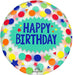 Happy Birthday Dots & Stars Clearz Balloon, 18" | 1 ct - Zurchers
