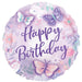 Happy Birthday Flutters Mylar Balloon 18" | 1 ct - Zurchers
