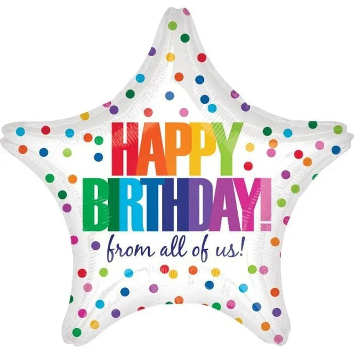 Happy Birthday From All Of Us Mylar Balloon 18" | 1ct - Zurchers