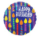 Happy Birthday Happy Candles Supershape Mylar Balloon 28" | 1ct - Zurchers