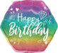 Happy Birthday Holographic Sparkle Supershape Mylar Balloon 23" | 1ct - Zurchers