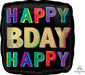 Happy Birthday Offset Letters Mylar Balloon, 18" | 1 ct - Zurchers