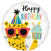 Happy Birthday Party Animal Round Mylar Balloon, 18" | 1 ct - Zurchers