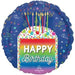 Happy Birthday Rainbow Slice Standard Mylar Balloon 18" | 1 Count - Zurchers