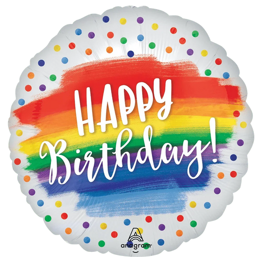 Happy Birthday Dots Satin Mylar Balloon 18" | 1 ct - Zurchers