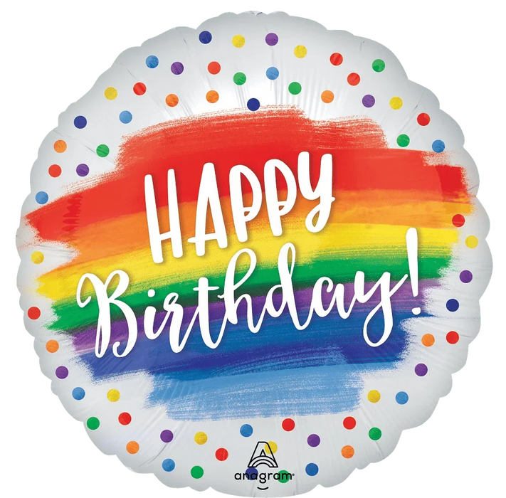 Happy Birthday Dots Satin Mylar Balloon 18" | 1 ct - Zurchers