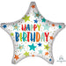 Happy Birthday Stars And Dots SuperShape Mylar Balloon 28" | 1 ct - Zurchers