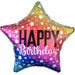 Happy Birthday Star Shaped Mylar Balloon 18" | 1ct. - Zurchers