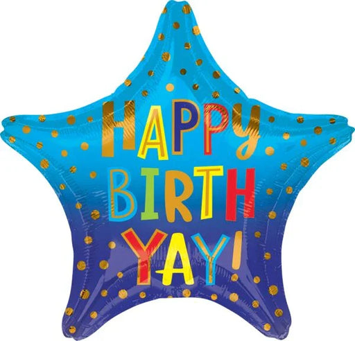 Happy Birth Yay Mylar Balloon 18" | 1 ct - Zurchers