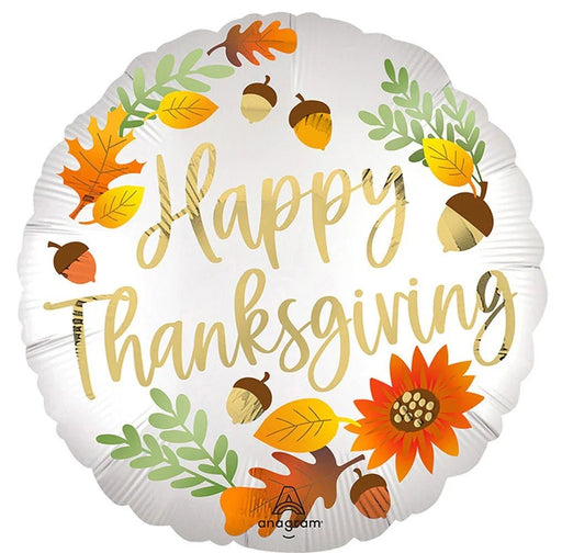 Happy Thanksgiving Satin Mylar Balloon 18" | 1ct - Zurchers