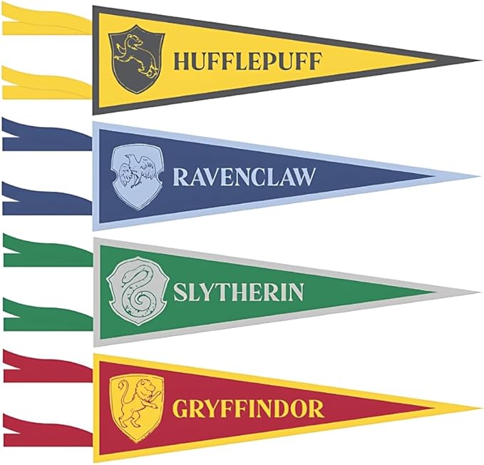 4ct Pennants Fabric Harry Potter - Party Supplies
