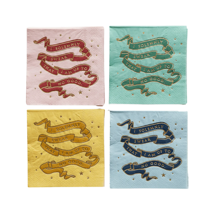 Harry Potter X Bonjour Fête House Pride Beverage Napkins 5" | 24 ct - Zurchers