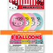 Pack of Hello Kitty balloons with a warning label on a white background