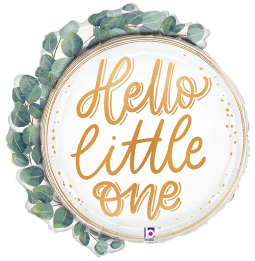 Hello Little One Eucalyptus Wreath SuperShape Mylar Balloon 26" | 1ct - Zurchers