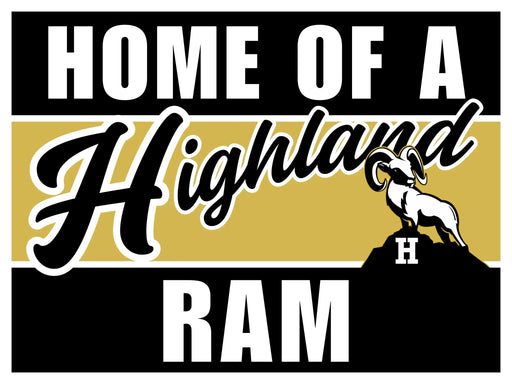 Highland High School Spirit Yard Sign 24" x 18" | 1 ct - Zurchers