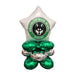Balloon bouquet with Hillcrest High School Huskies logo on a white background