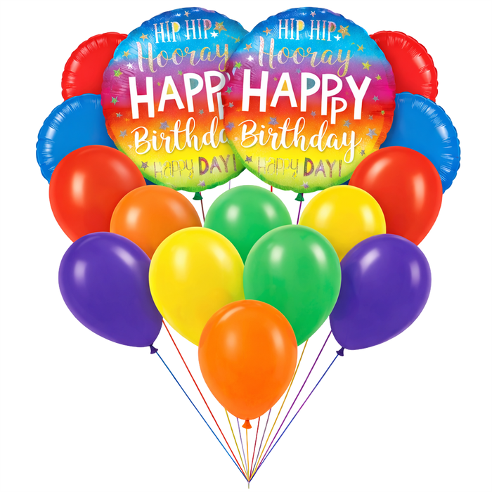 Hip Hip Hooray Happy Birthday Deluxe Bouquet | 16 pcs - Zurchers