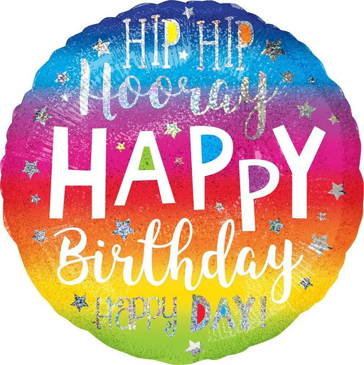 Hip Hip Hooray Happy Birthday Mylar Balloon 18" | 1ct - Zurchers