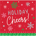 “Holiday Cheers!” Christmas Napkin with Snowflakes | 1ct - Zurchers
