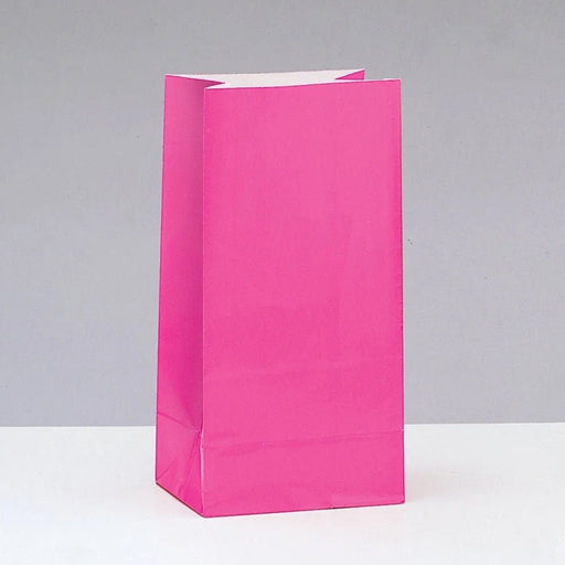 Hot Pink Paper Bag | 12ct