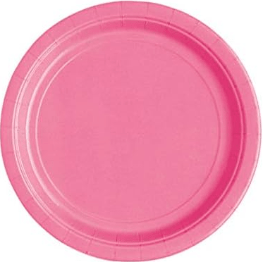 Hot Pink Paper Plates 7" | 50ct