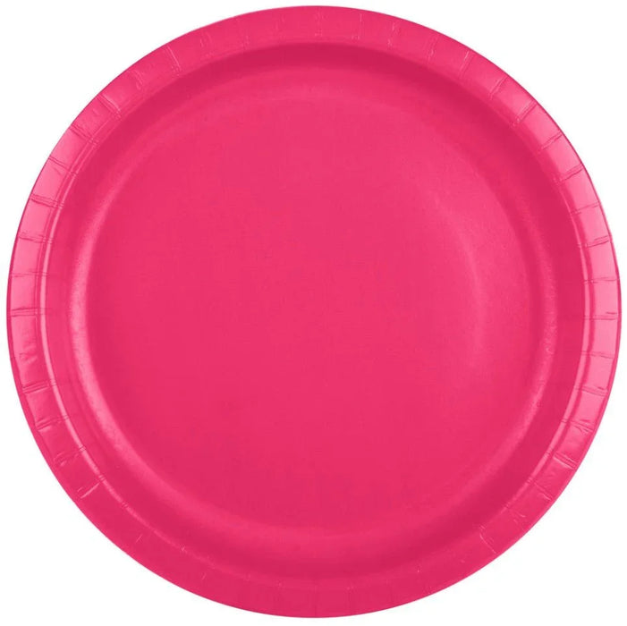 Hot Magenta Paper 10" Dinner Plates | 20ct - Zurchers
