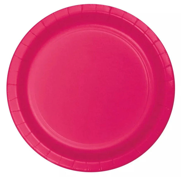 Hot Magenta Paper 8.75" Lunch Plates | 20ct - Zurchers