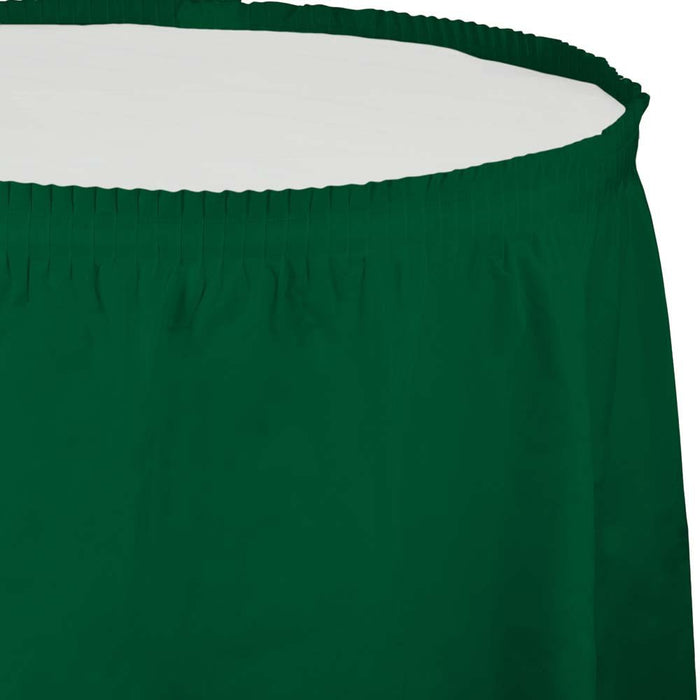 Table Skirt Hunter Green - Party Supplies