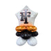 Balloon bouquet with 'Tigers' logo on a white background