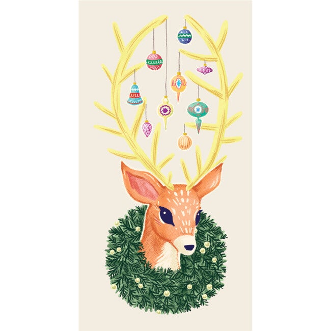Santa’s cutest helpers can now join your holiday place settings as coordinating napkins! Our Reindeer Napkins pair perfectly with our Nostalgic Christmas offerings, featuring bright colors and a mid-century illustration style reminiscent of holiday bedtime stories