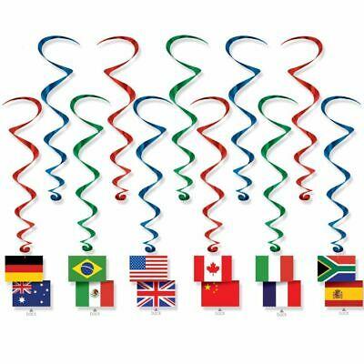 International Flag Whirl Decorations | 12pcs - Zurchers